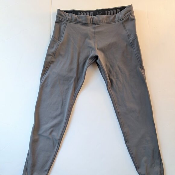 Rabbit Gray Defroster Speed Tights Winter Sports Running Activewear Sz:SM - Picture 2 of 15